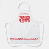 Kerst Bakken Crew Gepersonaliseerde Rood & Wit Schort (Voorkant)