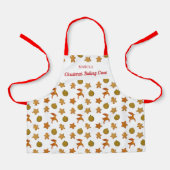 Kerst bakken Crew Gingerbread koekjes Monogram Schort (Voorkant)