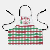 Kerst Bakken Crew Naam Plaid Matching Familie Schort (Voorkant)