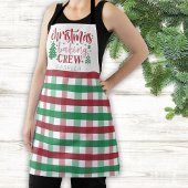 Kerst Bakken Crew Naam Red Green Plaid Schattige Schort