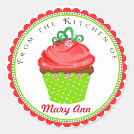 Kerst bakken Cupcake Treats Stickers