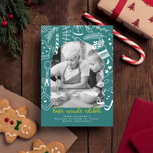 Kerst Bakken Groen Recept Foto Vakantie Kaart