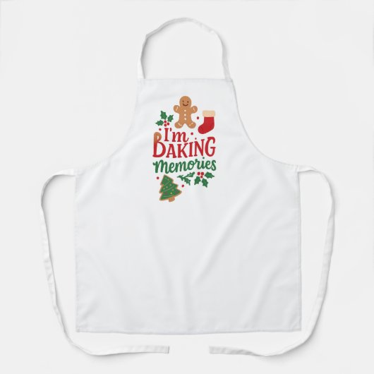Kerst bakken herinneringen schort (Voorkant)
