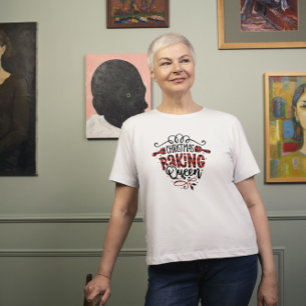 Kerst bakken koningin retro typografie t-shirt