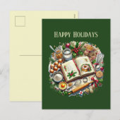 Kerst bakken liefhebbers receptenboek feestdagenkaart (Voorkant / Achterkant)