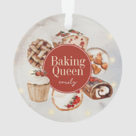 Kerst bakken Queen Waterverf gebakken lekkernijen Ornament