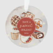 Kerst bakken Queen Waterverf gebakken lekkernijen Ornament (voorkant)