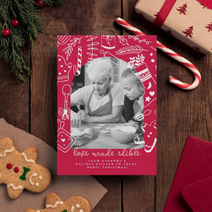 Kerst Bakken Rood Recept Foto Vakantie Kaart