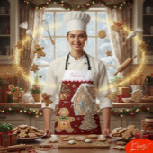 Kerst bakken Schort, peperkoek man, huis Schort