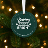 Kerst Bakken Spirits Heldergroene Keuken Ronde Sticker