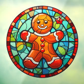 Kerst Bakken Suikeroom Mannetje Raamsticker (Vel 3)