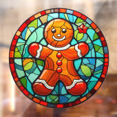 Kerst Bakken Suikeroom Mannetje Raamsticker (Vel 2)