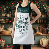 Kerst Bakken Team Schattige Groen Gepersonaliseerd Schort