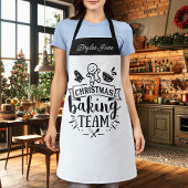 Kerst Bakken Team Schattige Zwart Gepersonaliseerd Schort