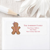 Kerst Bakkerij Gingerbread Meisje Naam Etiket (Insitu)