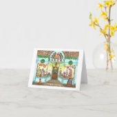 Kerst Bakkerij Raam Klein Kaart (Gele Bloem)