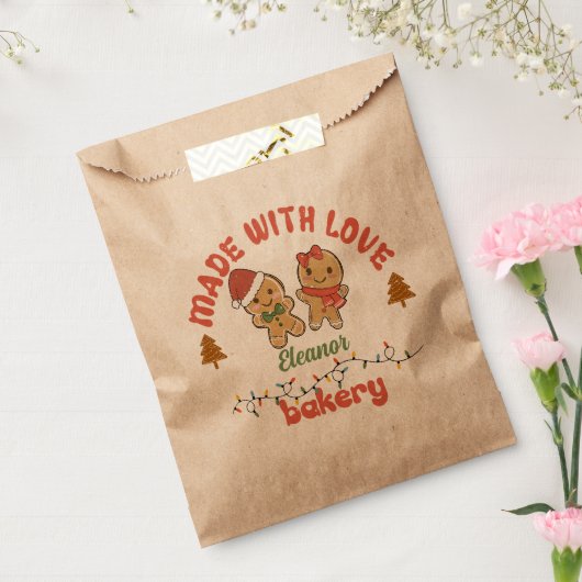 Kerst Bakkerij van Peperkoek Bedankzakje (Gezegeld)