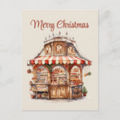 Kerst bakkerij waterverf tekst toevoegen feestdagenkaart (Voorkant)