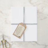 Kerst Bakmix Bruine Gingham Labels Cadeaulabel (Met Touw)