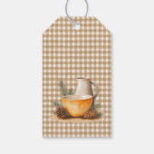 Kerst Bakmix Bruine Gingham Labels Cadeaulabel (Achterkant)