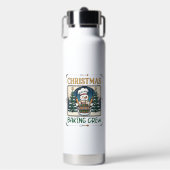 Kerst Bakploeg Sneeuwman Chef Gengherbread Coo Waterfles (Voorkant)