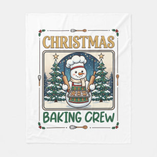 Kerst Bakploeg Sneeuwman Chef Peperkoek Coo Fleece Deken