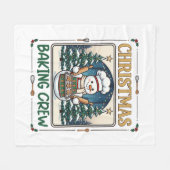 Kerst Bakploeg Sneeuwman Chef Peperkoek Coo Fleece Deken (Voorkant (Horizontaal))