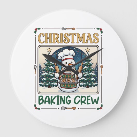 Kerst Bakploeg Sneeuwman Chef Peperkoek Coo Grote Klok (Voorkant)