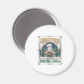 Kerst Bakploeg Sneeuwman Chef Peperkoek Coo Magneet (Voorkant / Achterkant)
