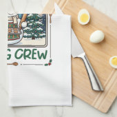 Kerst Bakploeg Sneeuwman Chef Peperkoek Coo Theedoek (Quarter Fold)