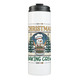 Kerst Bakploeg Sneeuwman Chef Peperkoek Coo Thermosbeker