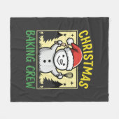 Kerst Bakploeg Sneeuwman Vakantie Fleece Deken (Voorkant (Horizontaal))