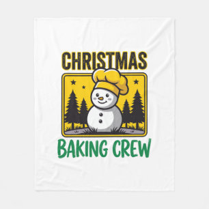 Kerst Bakploeg Sneeuwman Vakantie Ontwerp Fleece Deken