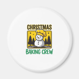 Kerst Bakploeg Sneeuwman Vakantie Ontwerp Magneet