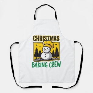 Kerst Bakploeg Sneeuwman Vakantie Ontwerp Schort
