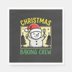 Kerst Bakploeg Sneeuwman Vakantie Servet