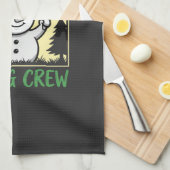 Kerst Bakploeg Sneeuwman Vakantie Theedoek (Quarter Fold)