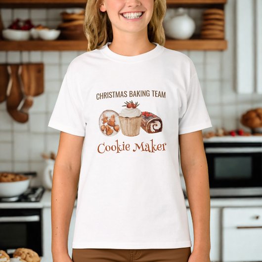 Kerst Bakteam Cookie Maker T-shirt