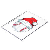 Kerst Bal Honkbal Kerstman Pet Kinderen Jongens Ma Notitieboek (Linkerzijde)