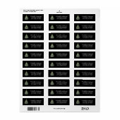 Kerst ballet Ballerina danser Retouradres  Etiket (Full Sheet)