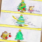 Kerst ballet komische groet  kaart