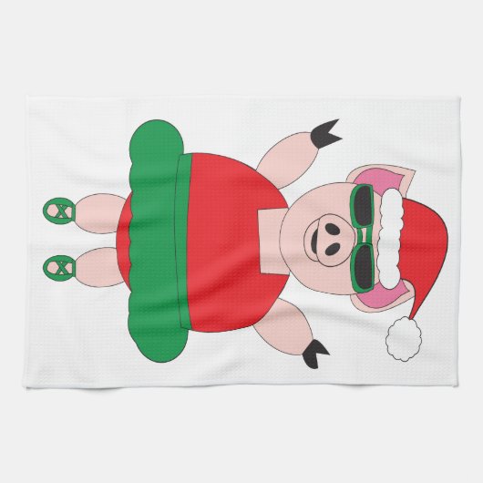 Kerst Ballet Varken Keuken Handdoek (Horizontaal)