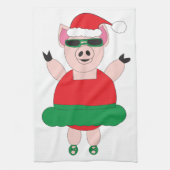Kerst Ballet Varken Keuken Handdoek (Verticaal)