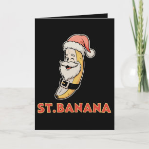 Kerst Banaan Sinterklaas Grappige Kerst Vakantie Feestdagen Kaart