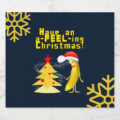 Kerst banaan sparkling wijnetiket (Enkel label)