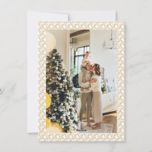 Kerst Bar Winkelwagen Foto Feestdagenkaart (Achterkant)