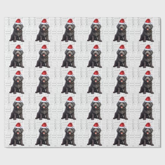 Kerst Barbet Hondenliefhebber Vakantie Cadeaupapier (Vlak)