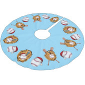 Kerst Baseballs, vleermuizen en handschoenen Kerstboom Rok (Gekanteld)