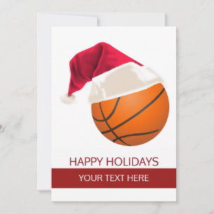 Kerst basketbal Bal Kerstman Hoed Kaarten