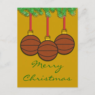 Kerst basketbal Briefkaart